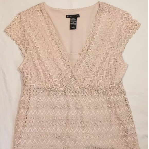 Poncho Beige Tricoté New York & Company - Taille Unique - Occasion Très Bon état